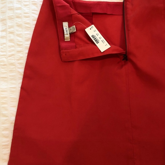 J. Crew Cotton Mini Skirt - Red/Orange - Picture 5 of 8